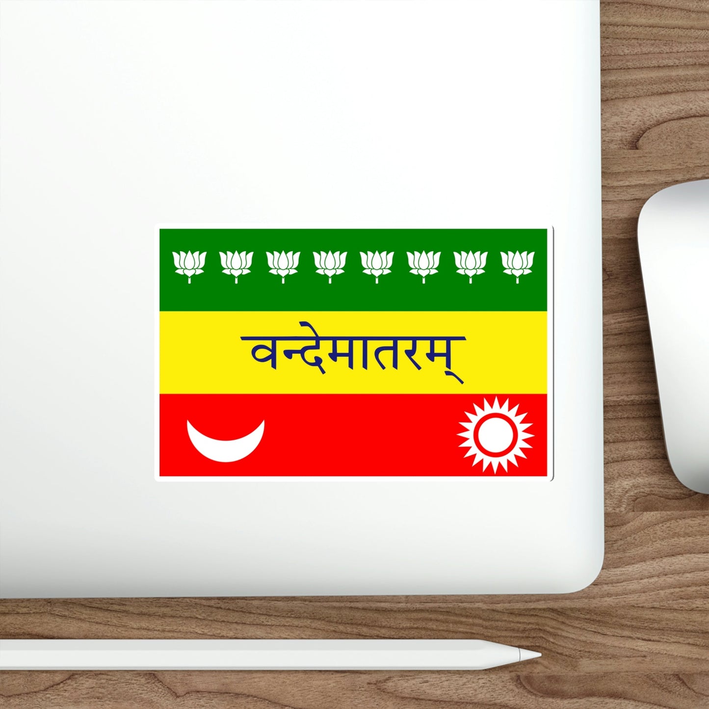 Flag of India 1907 (Nationalists Flag) (India) STICKER Vinyl Die-Cut Decal-The Sticker Space