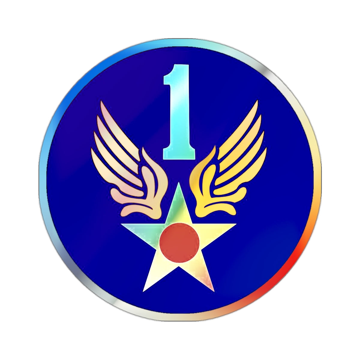 1 Air Force (U.S. Army) Holographic STICKER Die-Cut Vinyl Decal-2 Inch-The Sticker Space