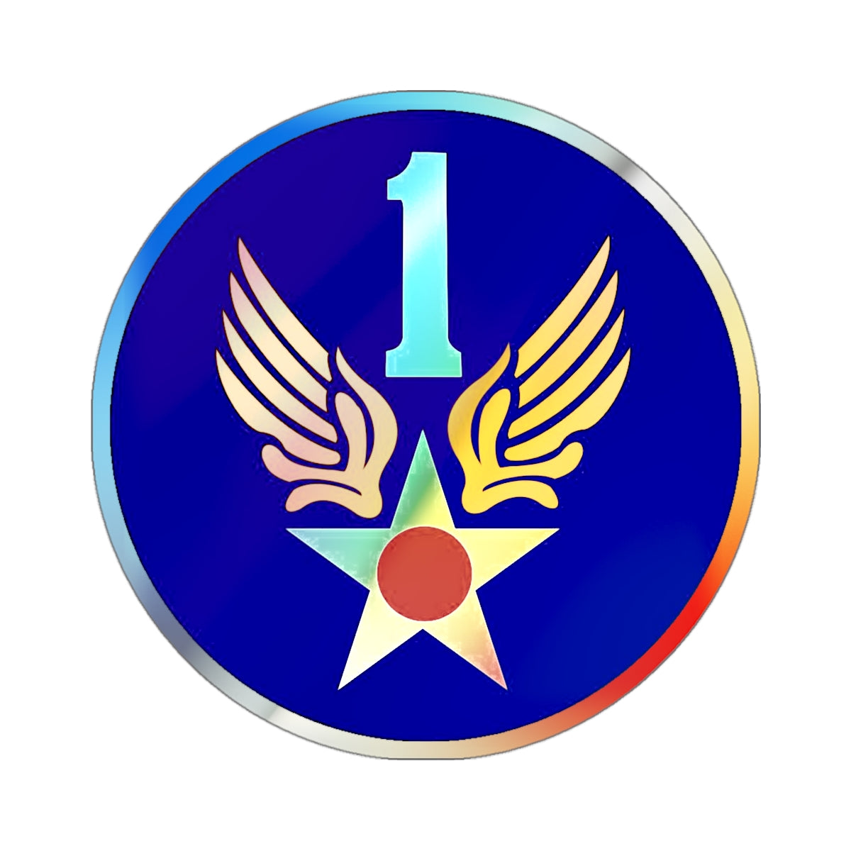 1 Air Force (U.S. Army) Holographic STICKER Die-Cut Vinyl Decal-3 Inch-The Sticker Space