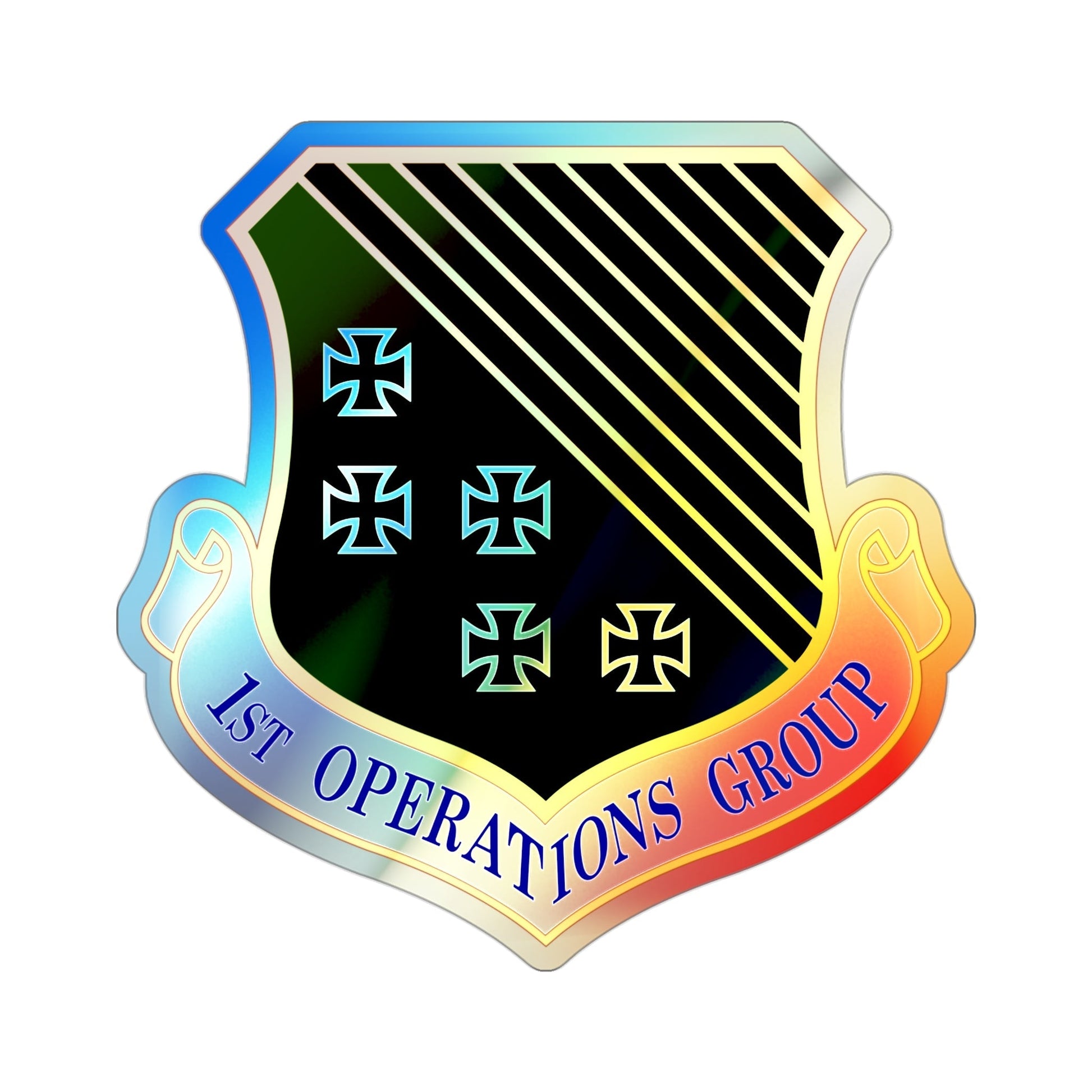 1 Operations Group ACC (U.S. Air Force) Holographic STICKER Die-Cut Vinyl Decal-3 Inch-The Sticker Space