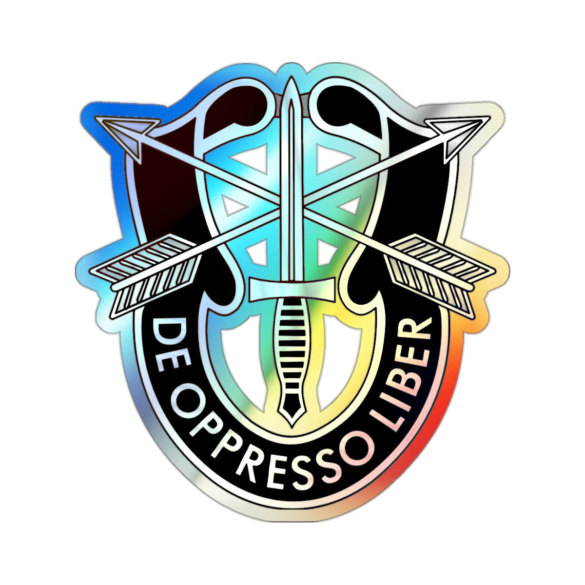 1 Special Forces (U.S. Army) Holographic STICKER Die-Cut Vinyl Decal-2 Inch-The Sticker Space