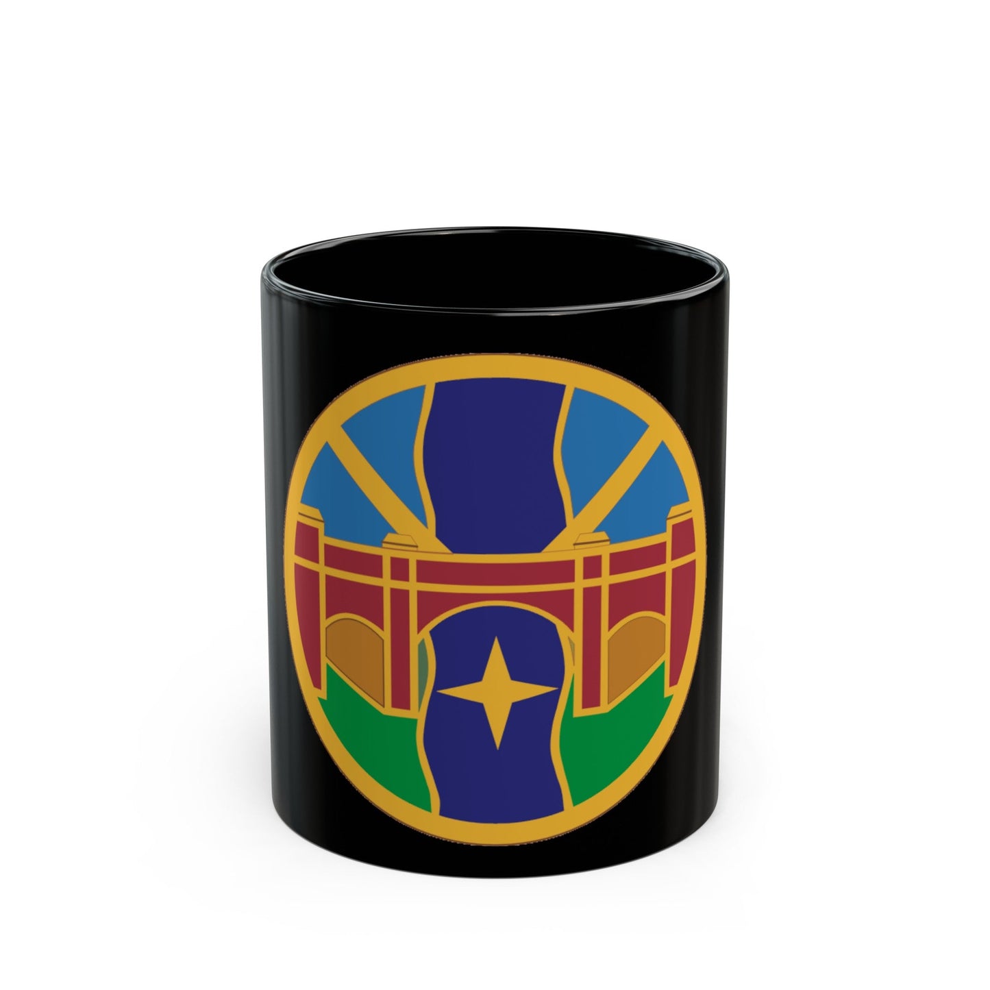 1 Transportation Agency (U.S. Army) Black Coffee Mug-11oz-The Sticker Space