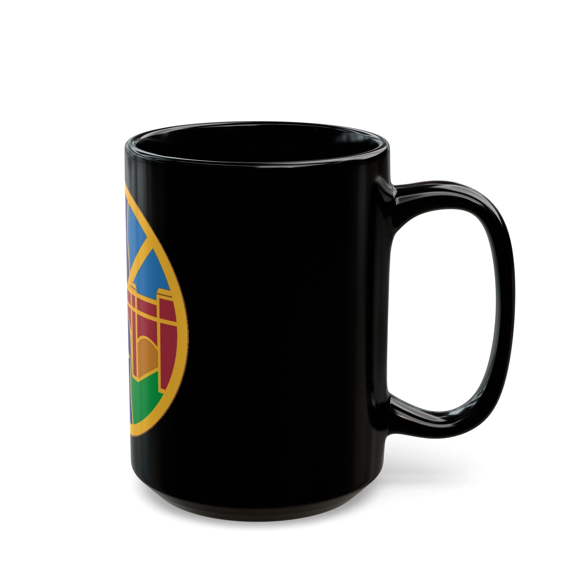 1 Transportation Agency (U.S. Army) Black Coffee Mug-The Sticker Space