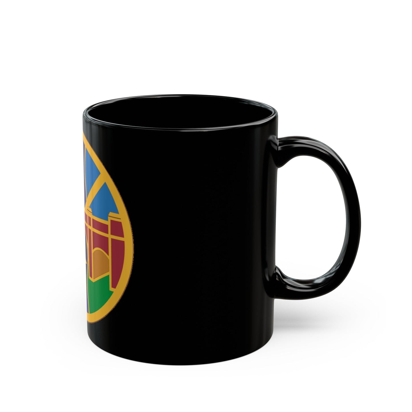 1 Transportation Agency (U.S. Army) Black Coffee Mug-The Sticker Space