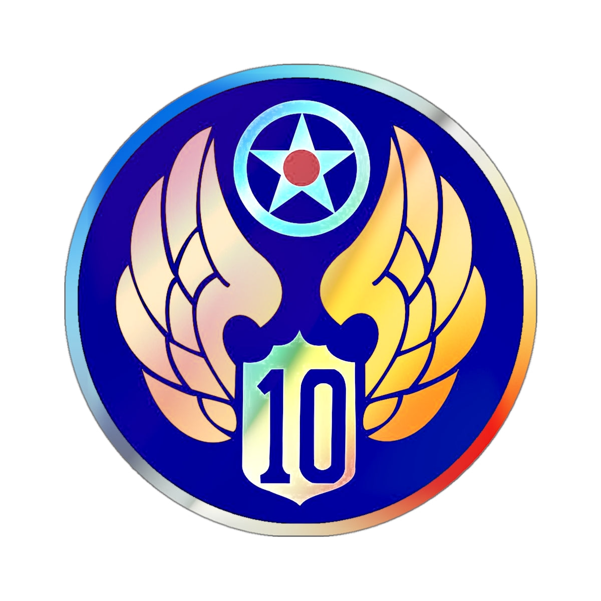 10 Air Force (U.S. Army) Holographic STICKER Die-Cut Vinyl Decal-3 Inch-The Sticker Space