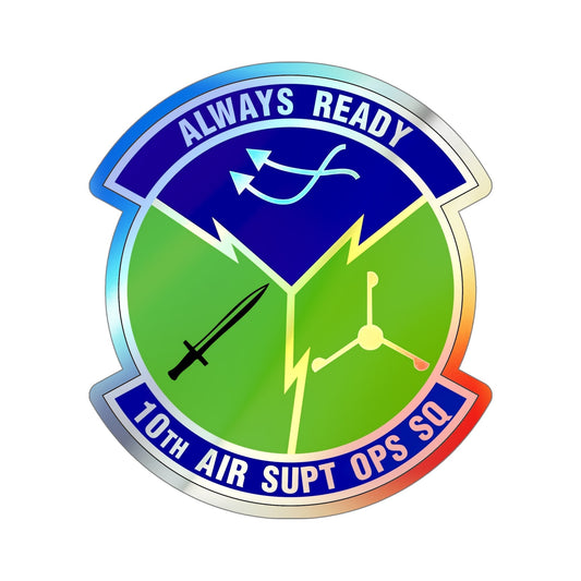 10 Air Support Operations Squadron ACC (U.S. Air Force) Holographic STICKER Die-Cut Vinyl Decal-6 Inch-The Sticker Space