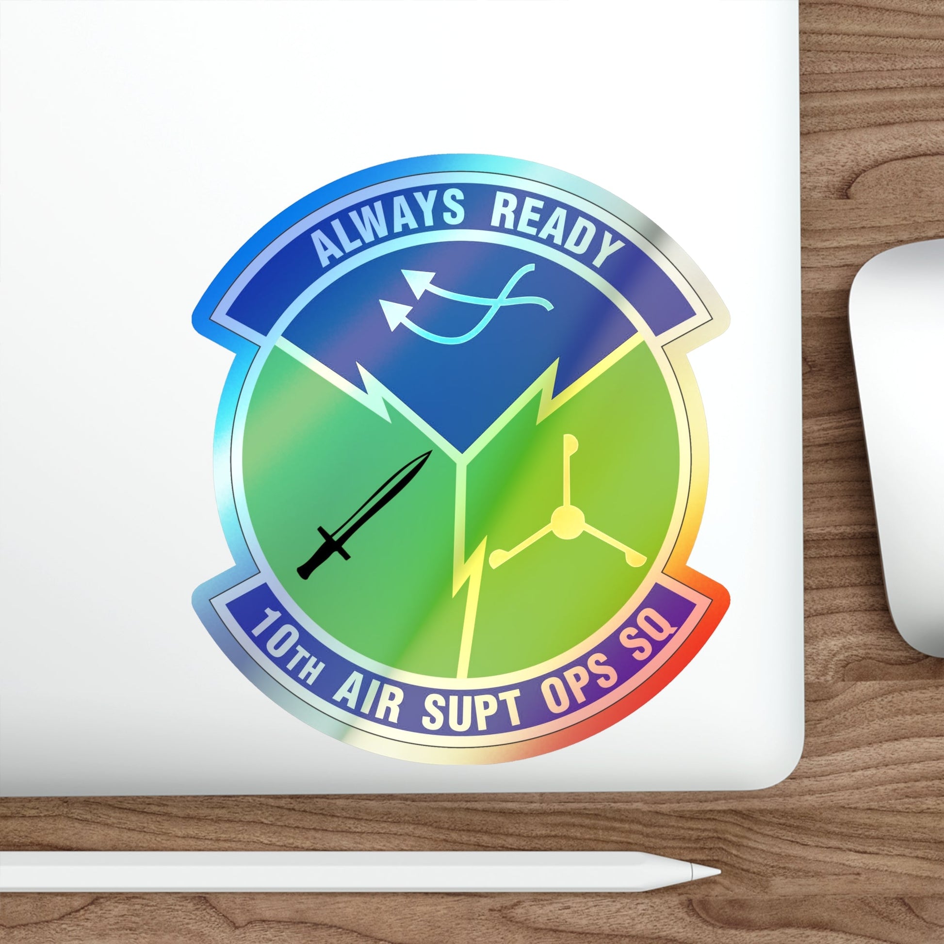 10 Air Support Operations Squadron ACC (U.S. Air Force) Holographic STICKER Die-Cut Vinyl Decal-The Sticker Space