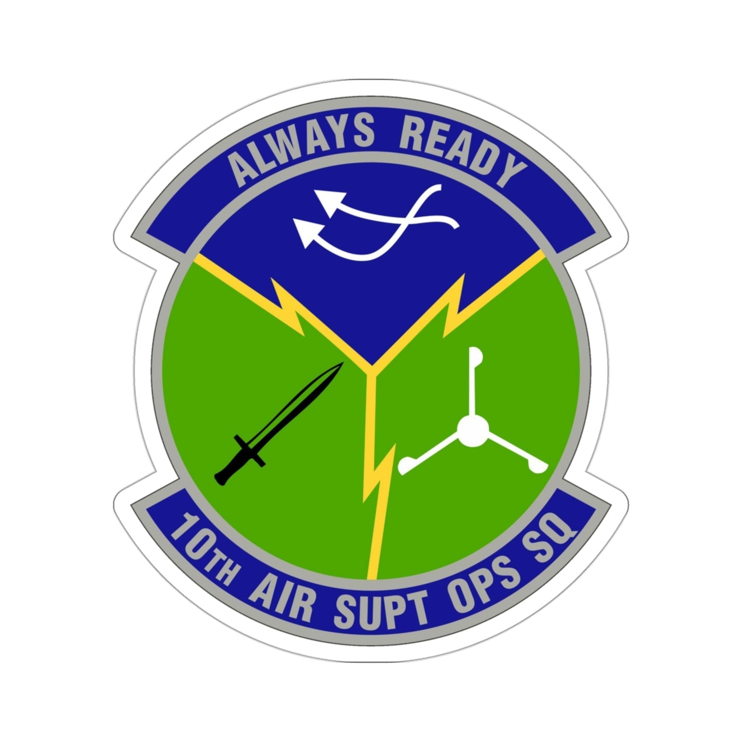 10 Air Support Operations Squadron ACC (U.S. Air Force) STICKER Vinyl Die-Cut Decal-3 Inch-The Sticker Space
