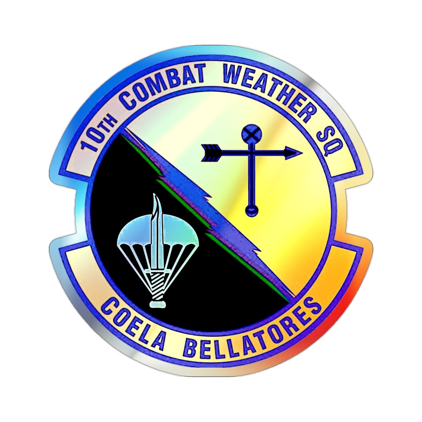 10 Combat Weather Squadron AFSOC (U.S. Air Force) Holographic STICKER Die-Cut Vinyl Decal-2 Inch-The Sticker Space