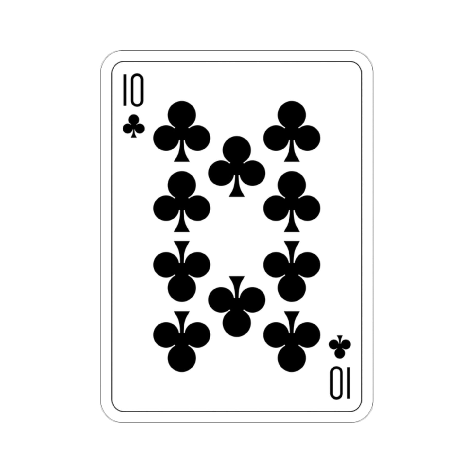10 of Clubs Playing Card STICKER Vinyl Die-Cut Decal-2 Inch-The Sticker Space