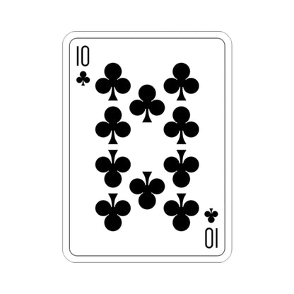 10 of Clubs Playing Card STICKER Vinyl Die-Cut Decal-2 Inch-The Sticker Space