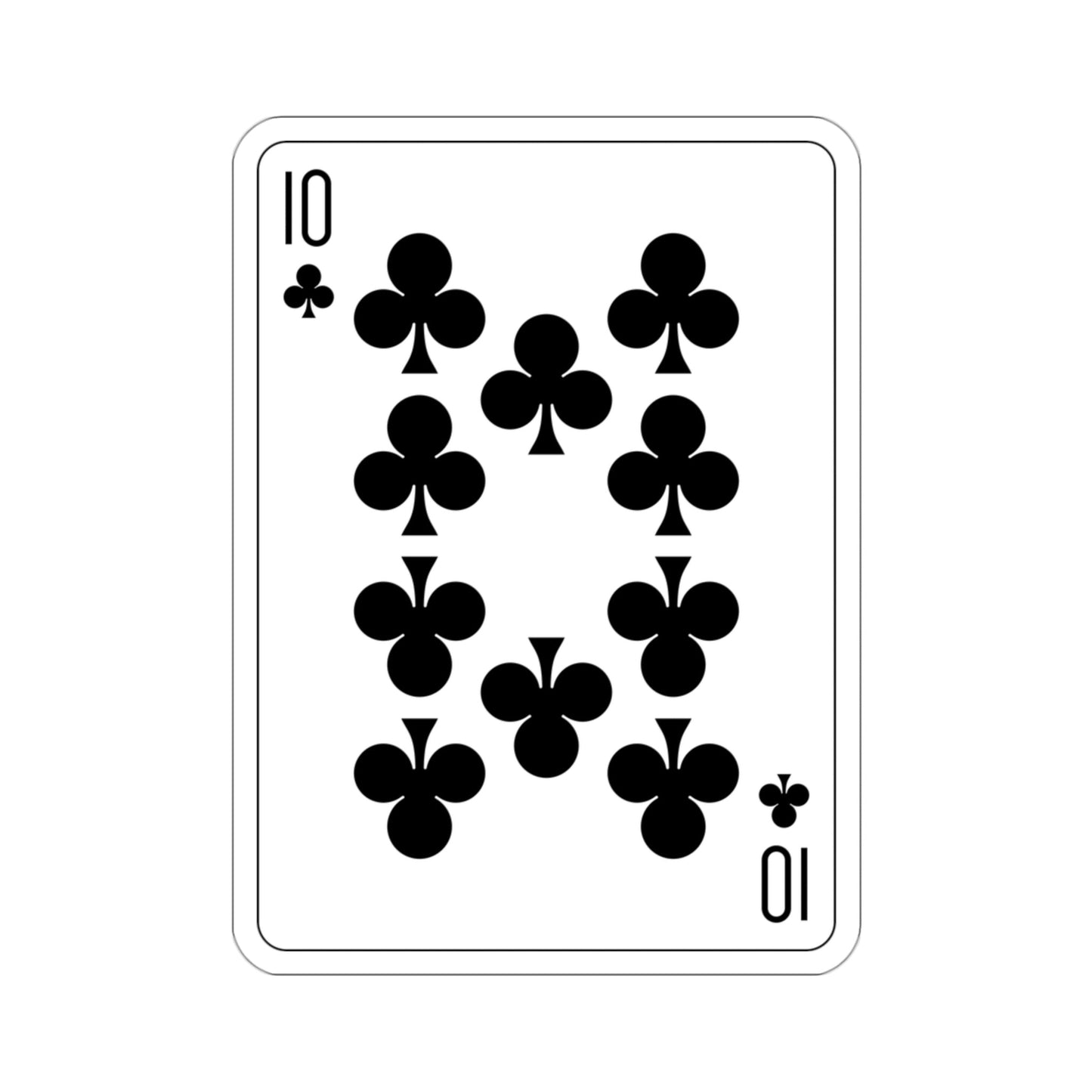 10 of Clubs Playing Card STICKER Vinyl Die-Cut Decal-3 Inch-The Sticker Space