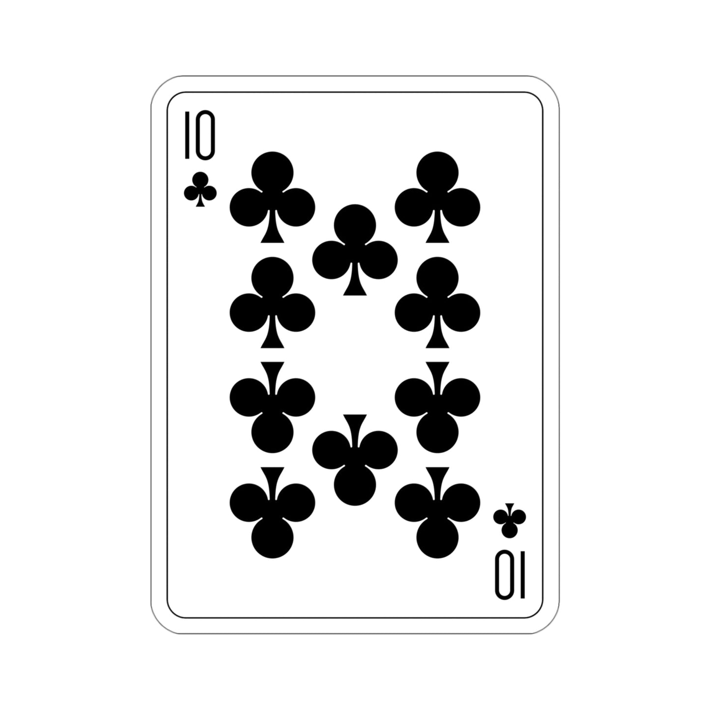 10 of Clubs Playing Card STICKER Vinyl Die-Cut Decal-4 Inch-The Sticker Space