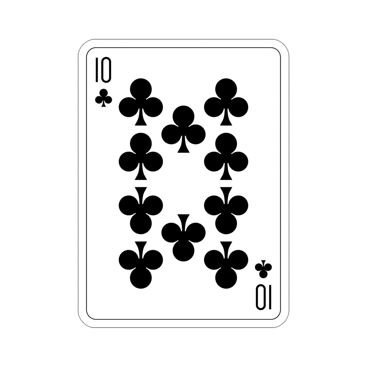 10 of Clubs Playing Card STICKER Vinyl Die-Cut Decal-5 Inch-The Sticker Space