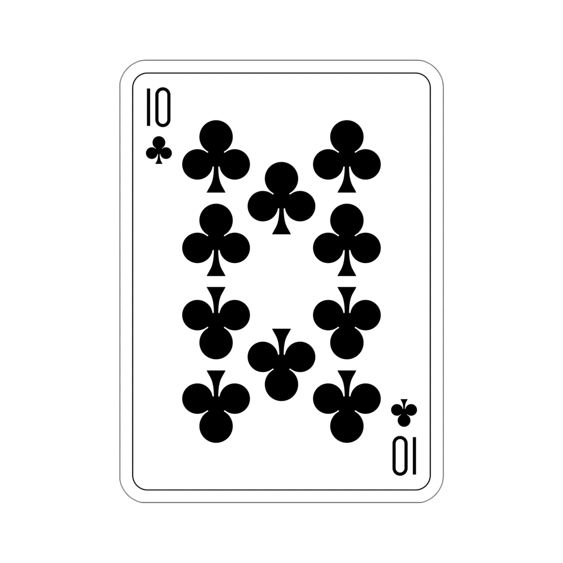 10 of Clubs Playing Card STICKER Vinyl Die-Cut Decal-5 Inch-The Sticker Space