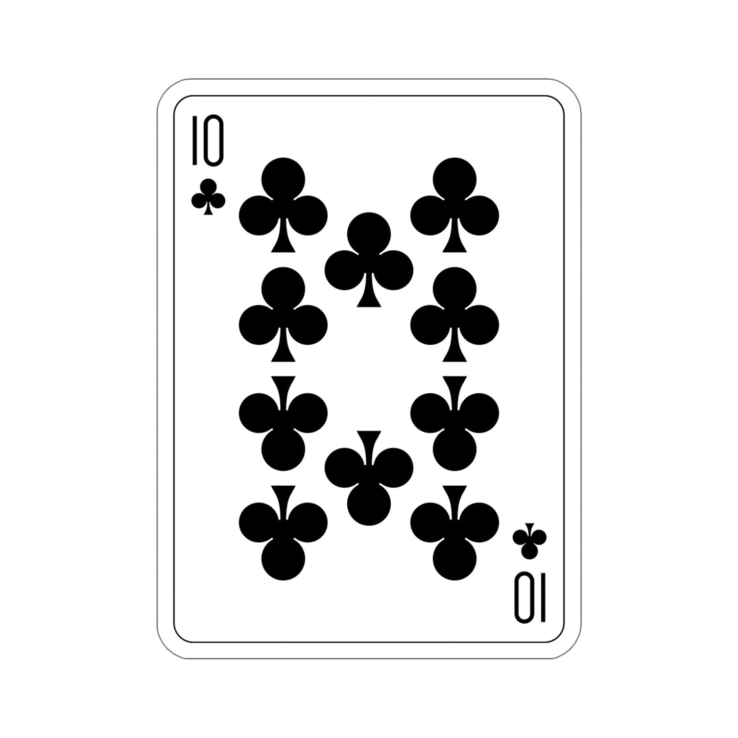 10 of Clubs Playing Card STICKER Vinyl Die-Cut Decal-6 Inch-The Sticker Space