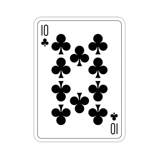 10 of Clubs Playing Card STICKER Vinyl Die-Cut Decal-6 Inch-The Sticker Space