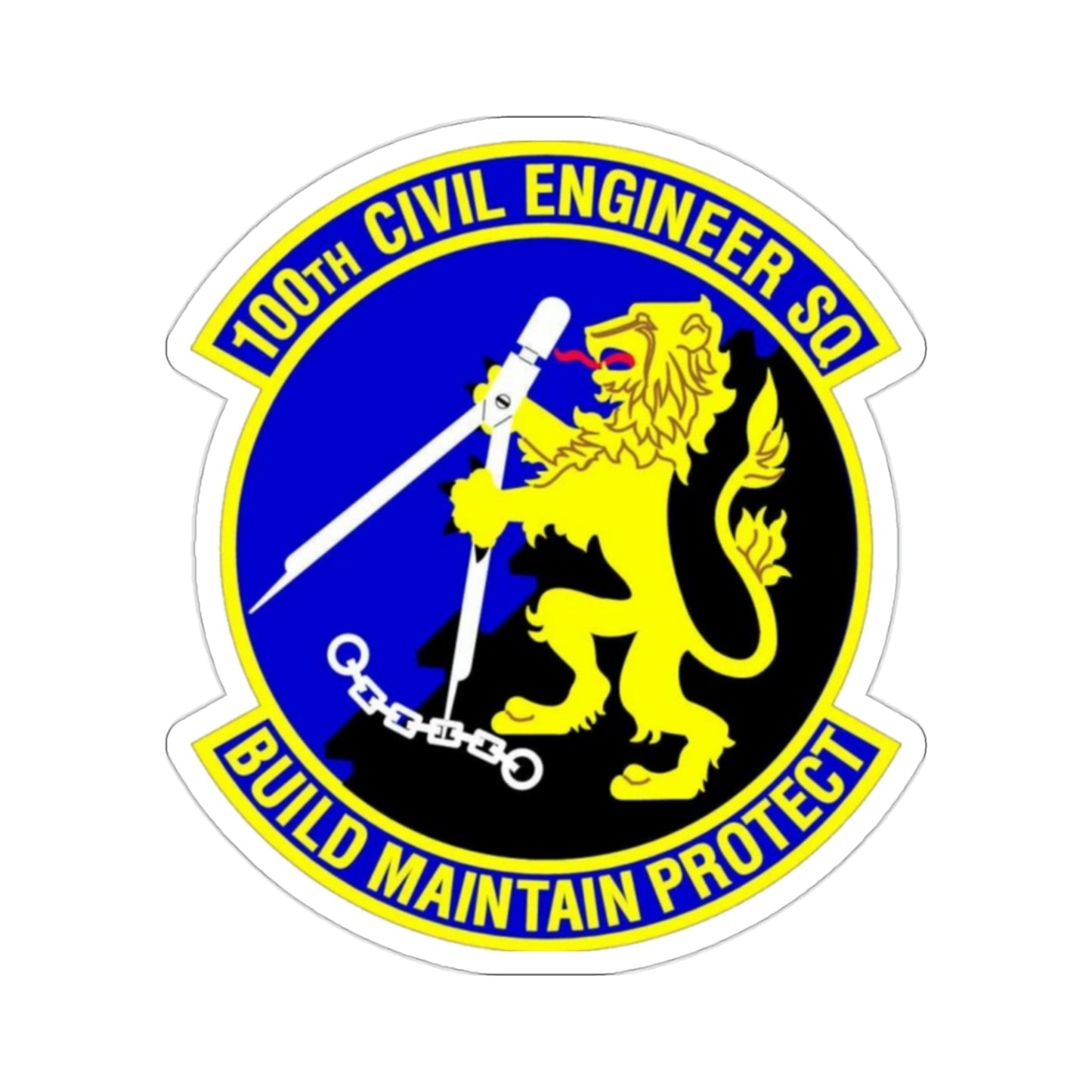 100 Civil Engineer Squadron USAFE (U.S. Air Force) STICKER Vinyl Die-Cut Decal-2 Inch-The Sticker Space