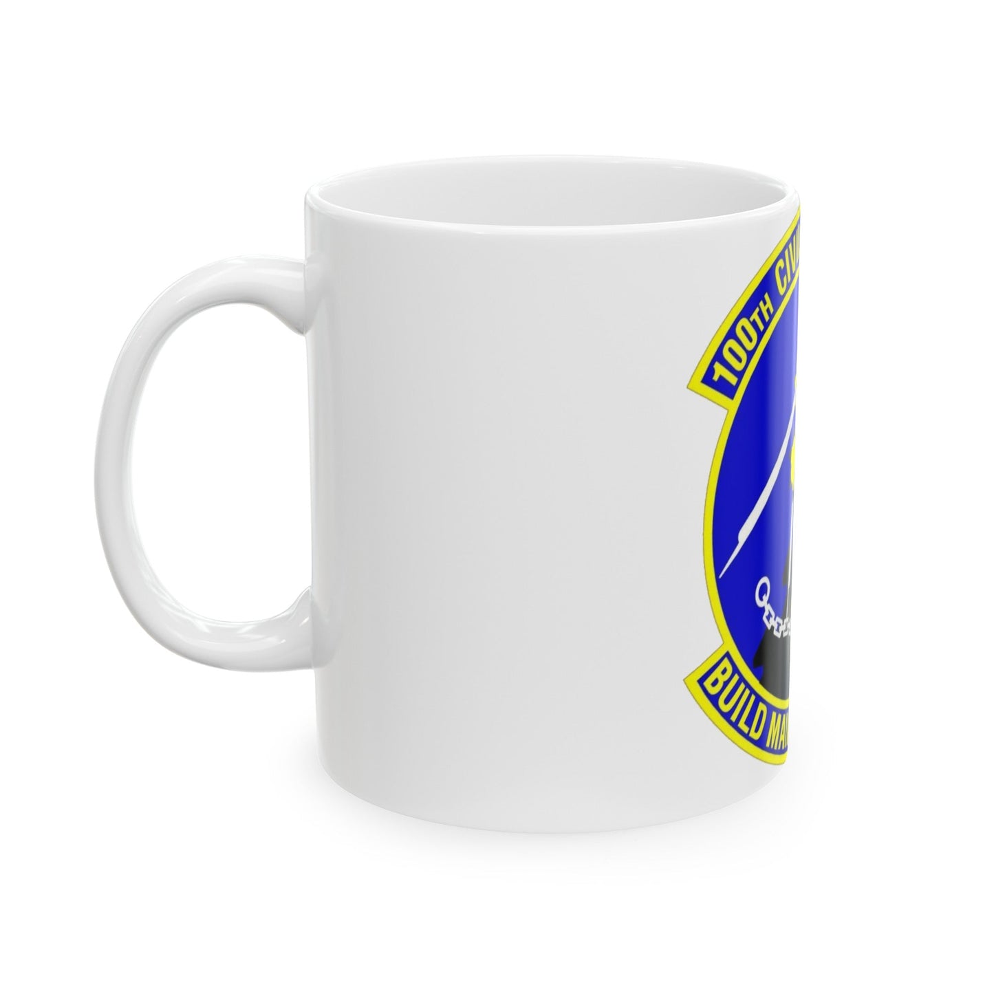 100 Civil Engineer Squadron USAFE (U.S. Air Force) White Coffee Mug-The Sticker Space