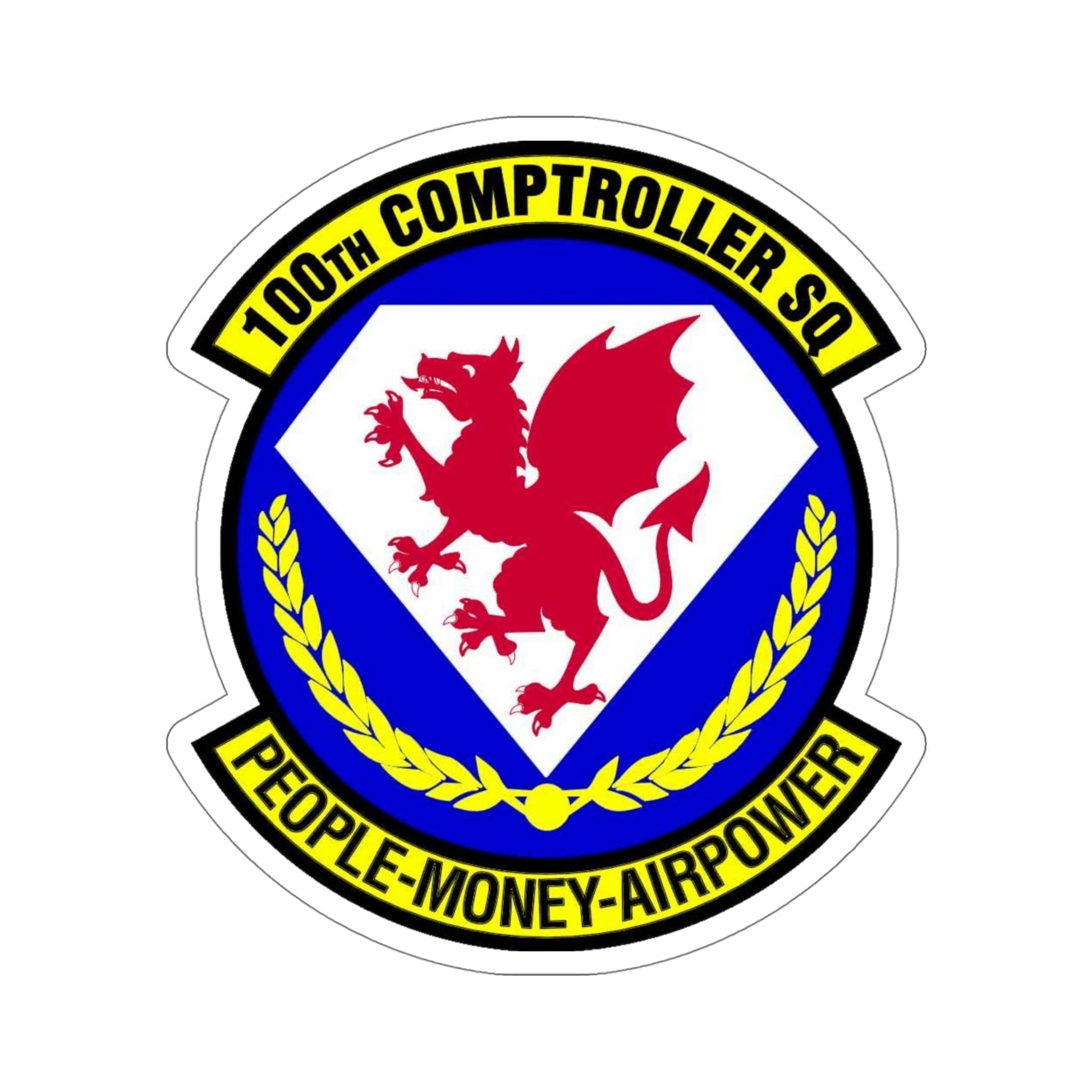 100 Comptroller Squadron USAFE (U.S. Air Force) STICKER Vinyl Die-Cut Decal-5 Inch-The Sticker Space