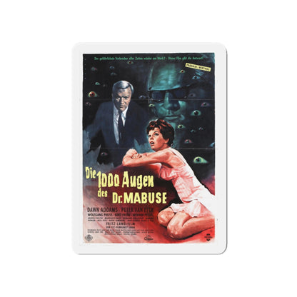 1000 EYES OF DR.MABUSE 1960 Movie Poster - Die-Cut Magnet-5" x 5"-The Sticker Space