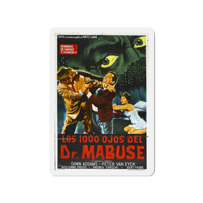 1000 EYES OF DR.MABUSE (2) 1960 Movie Poster - Die-Cut Magnet-3" x 3"-The Sticker Space