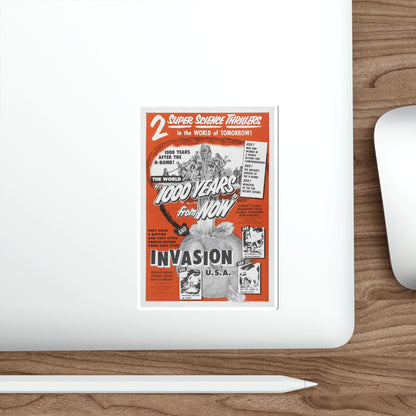 1000 YEARS FROM NOW + INVASION USA 1956 Movie Poster STICKER Vinyl Die-Cut Decal-The Sticker Space