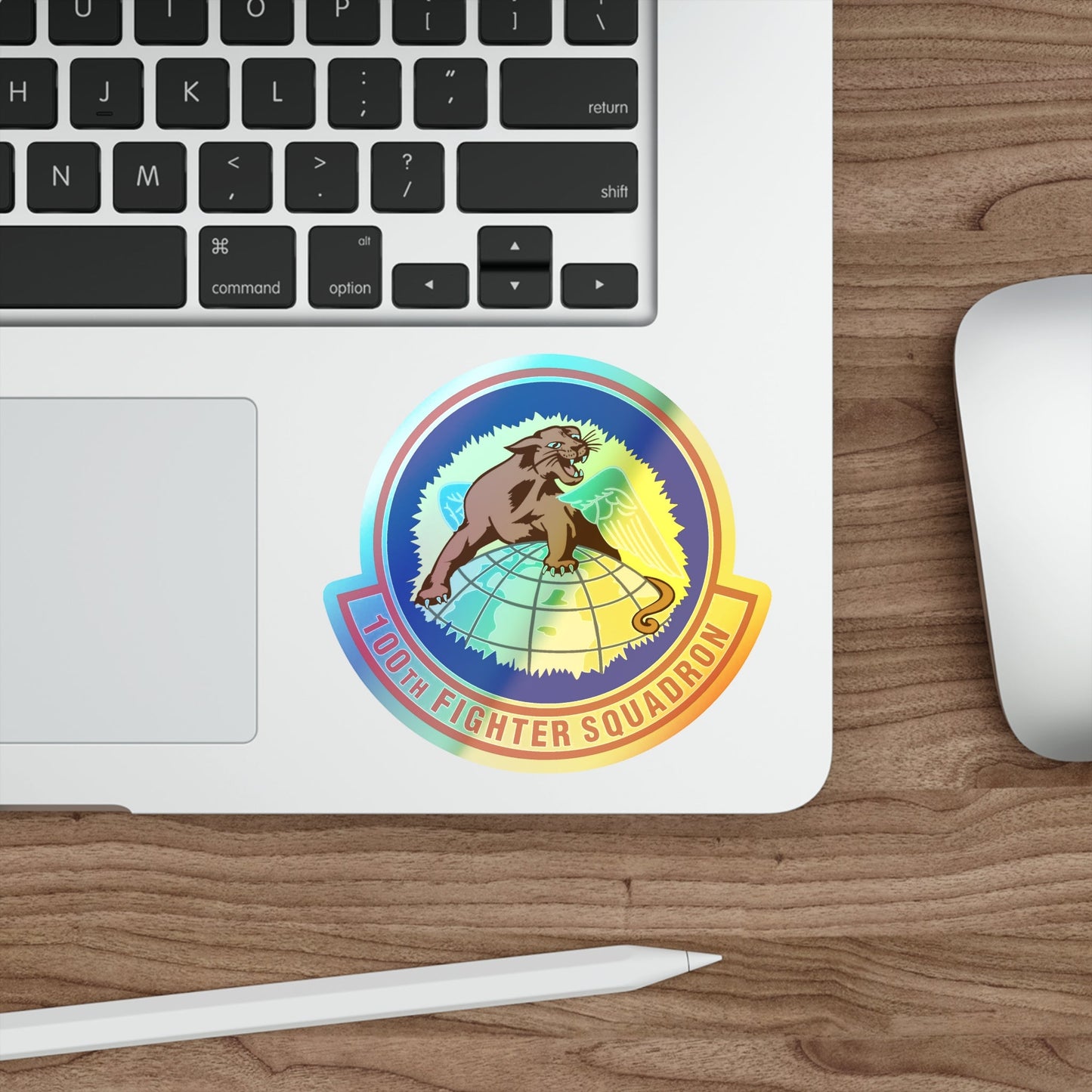100th Fighter Squadron (U.S. Air Force) Holographic STICKER Die-Cut Vinyl Decal-The Sticker Space