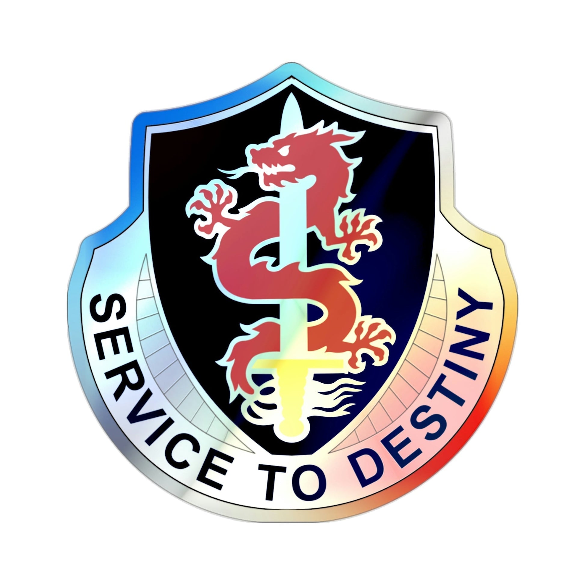 101 Personnel Services Battalion (U.S. Army) Holographic STICKER Die-Cut Vinyl Decal-2 Inch-The Sticker Space