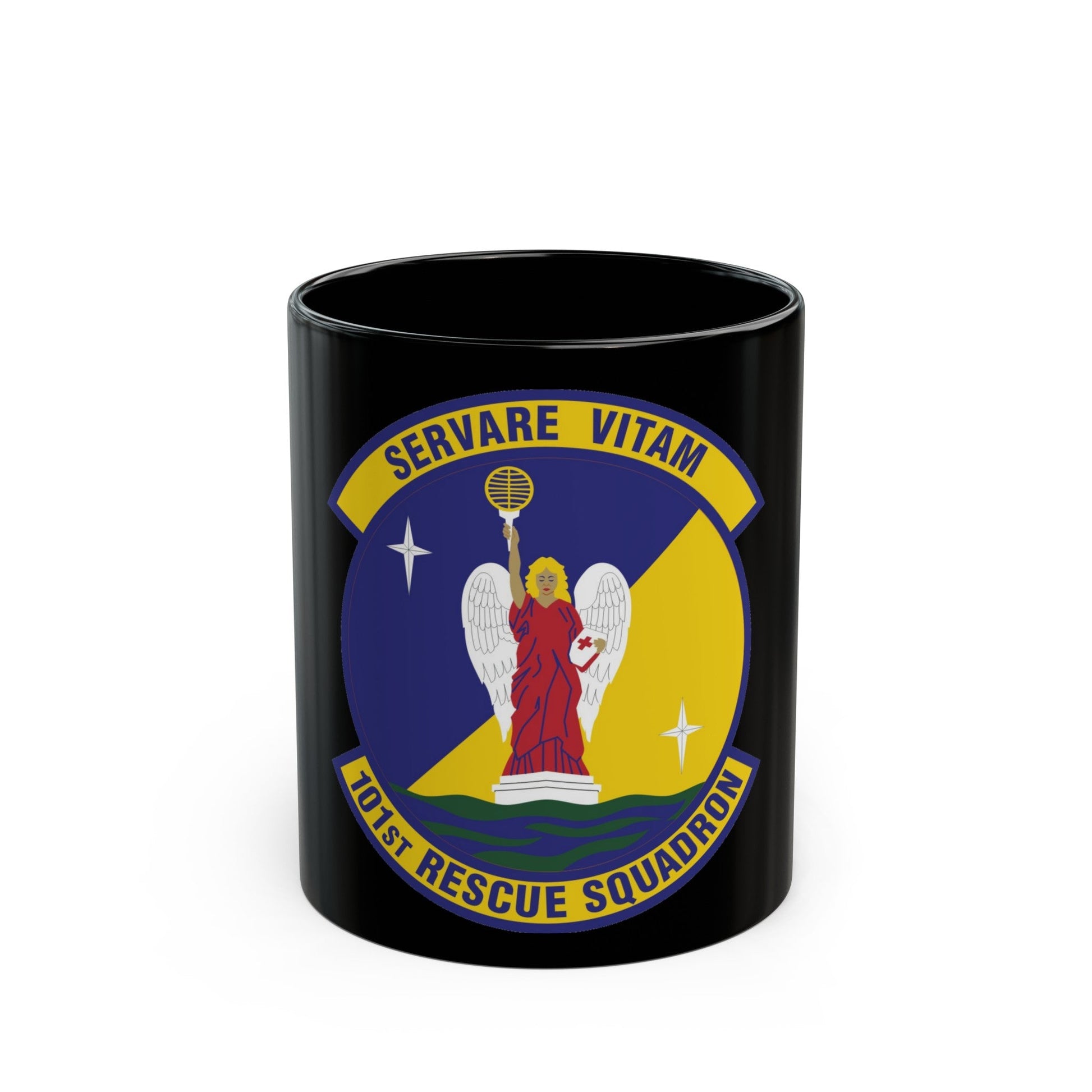 101st Rescue Squadron (U.S. Air Force) Black Coffee Mug-11oz-The Sticker Space