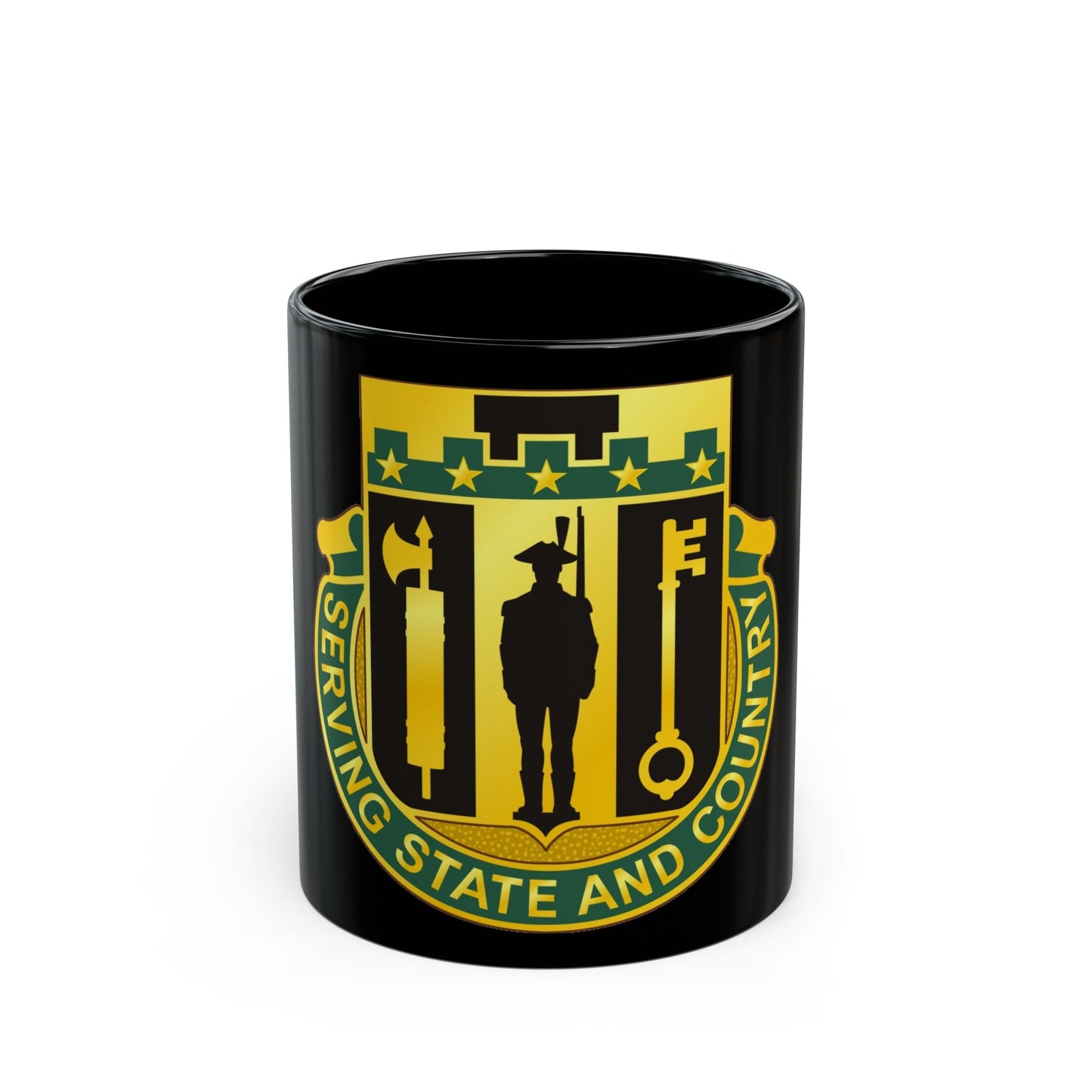 102 Military Police Battalion (U.S. Army) Black Coffee Mug-11oz-The Sticker Space