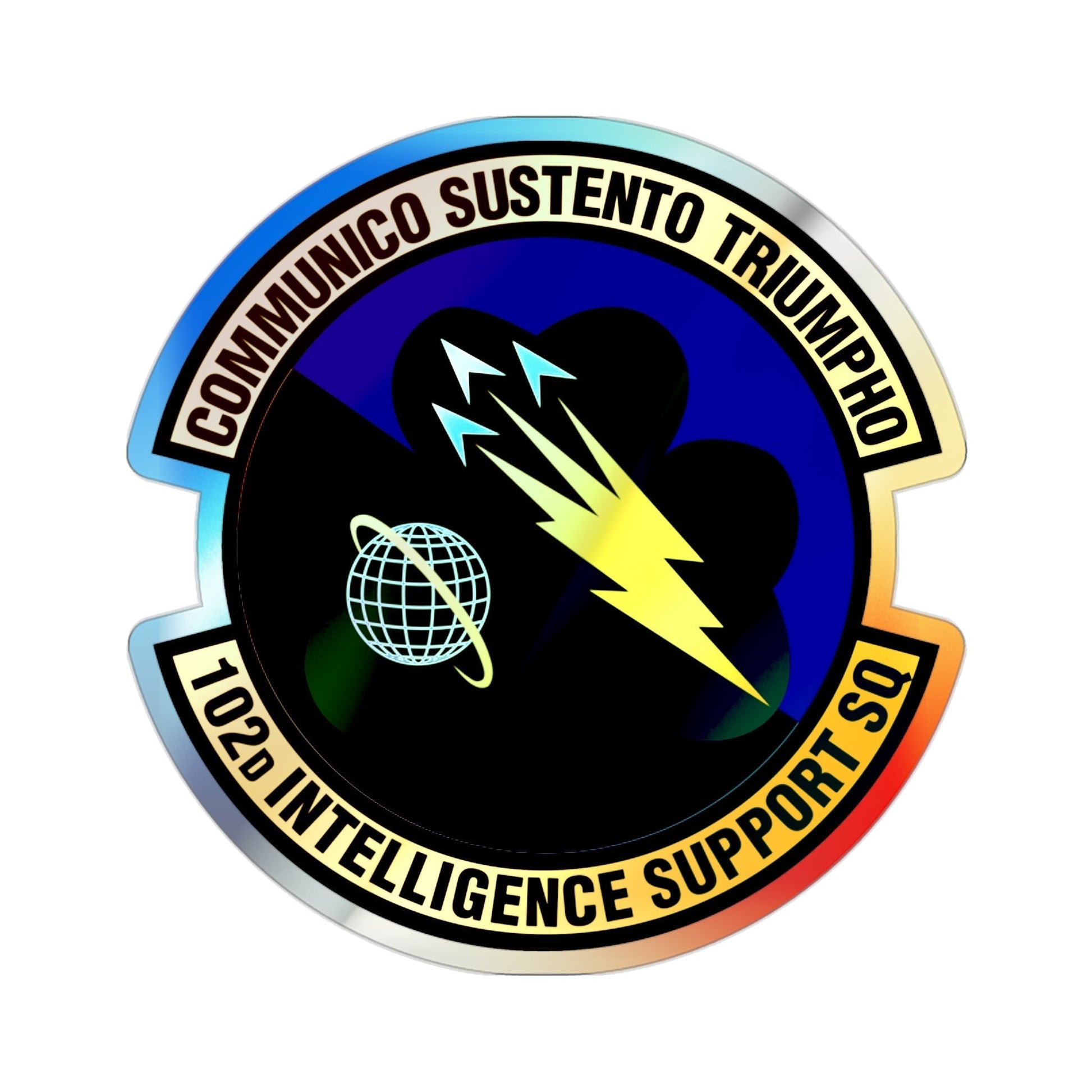 102d Intelligence Support Squadron (U.S. Air Force) Holographic STICKER Die-Cut Vinyl Decal-2 Inch-The Sticker Space