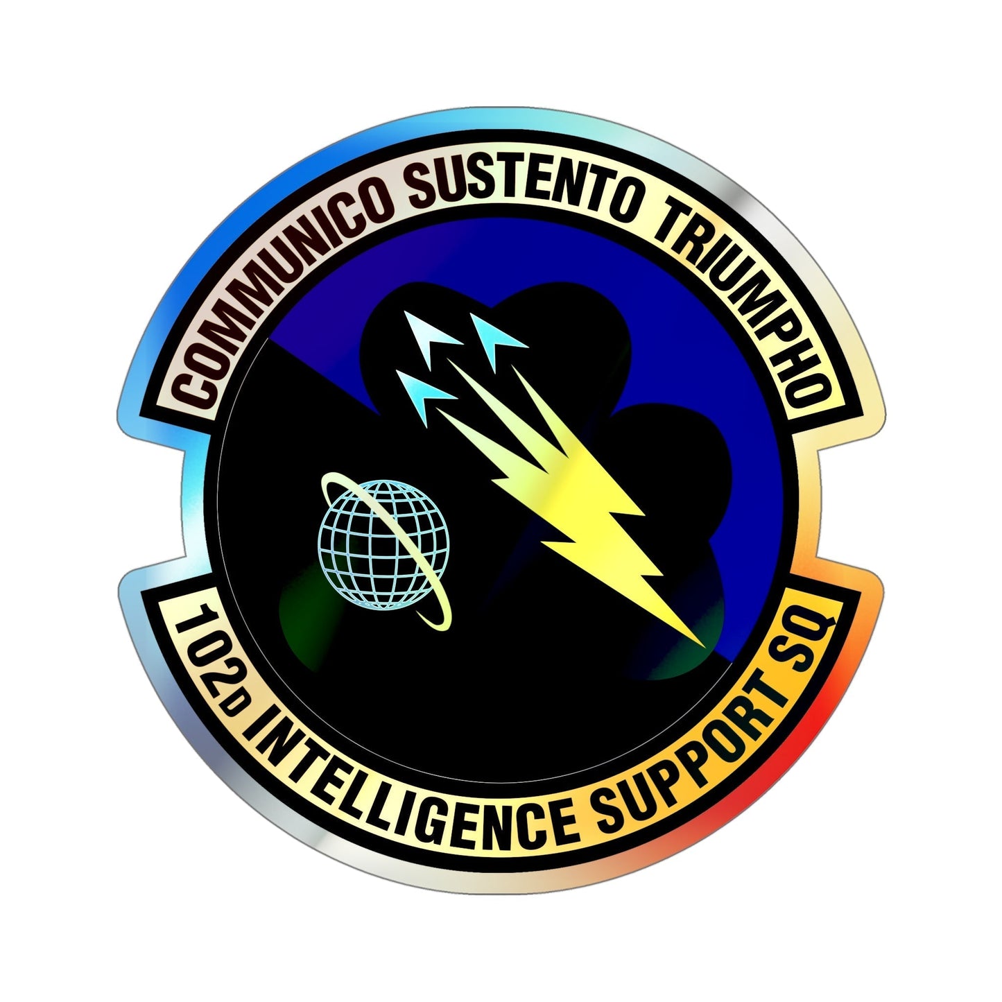 102d Intelligence Support Squadron (U.S. Air Force) Holographic STICKER Die-Cut Vinyl Decal-5 Inch-The Sticker Space