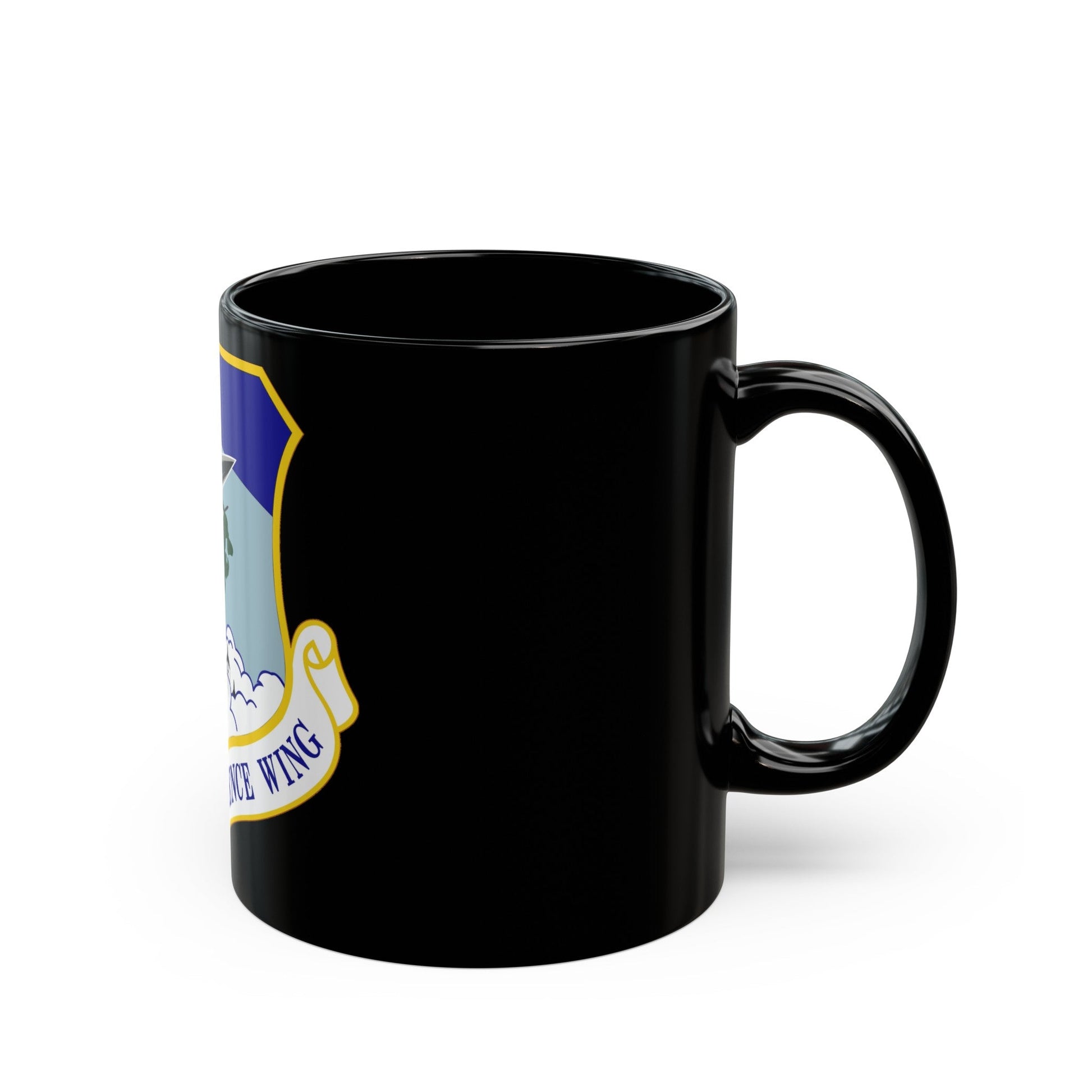 102d Intelligence Wing (U.S. Air Force) Black Coffee Mug-The Sticker Space