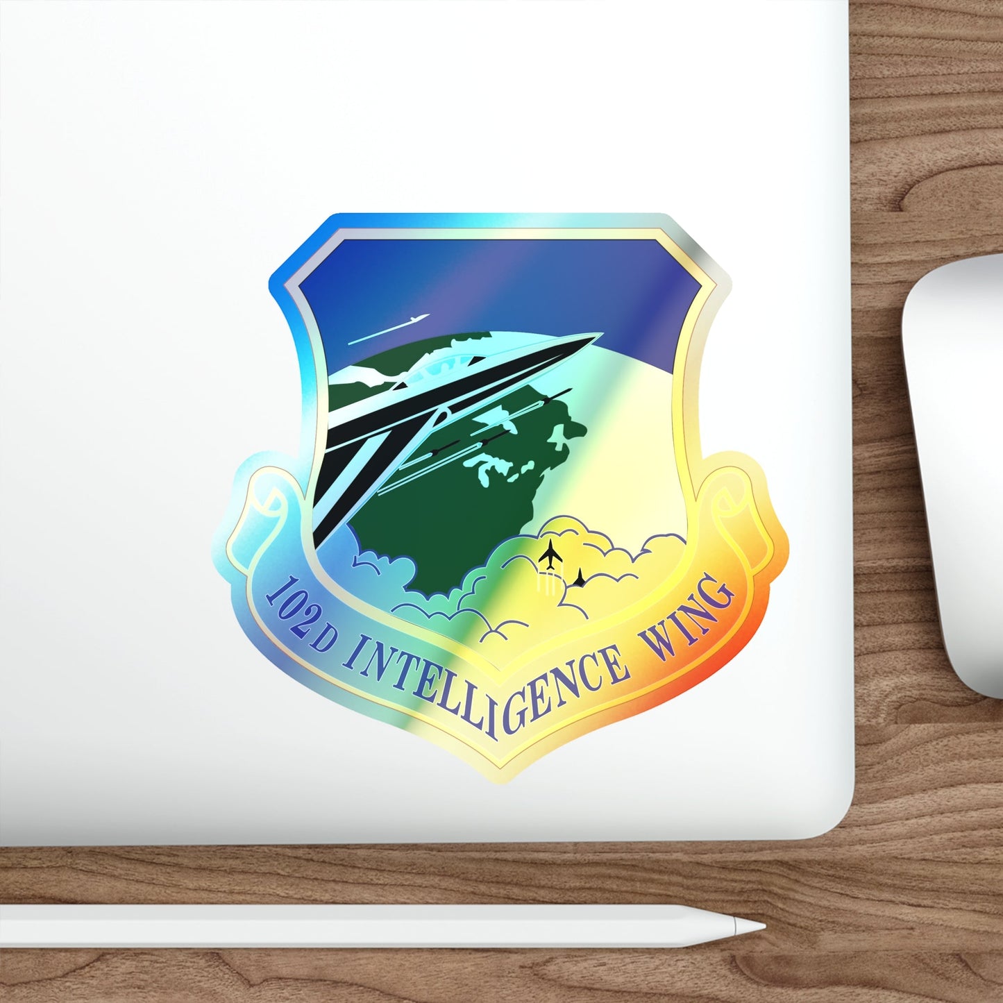 102d Intelligence Wing (U.S. Air Force) Holographic STICKER Die-Cut Vinyl Decal-The Sticker Space