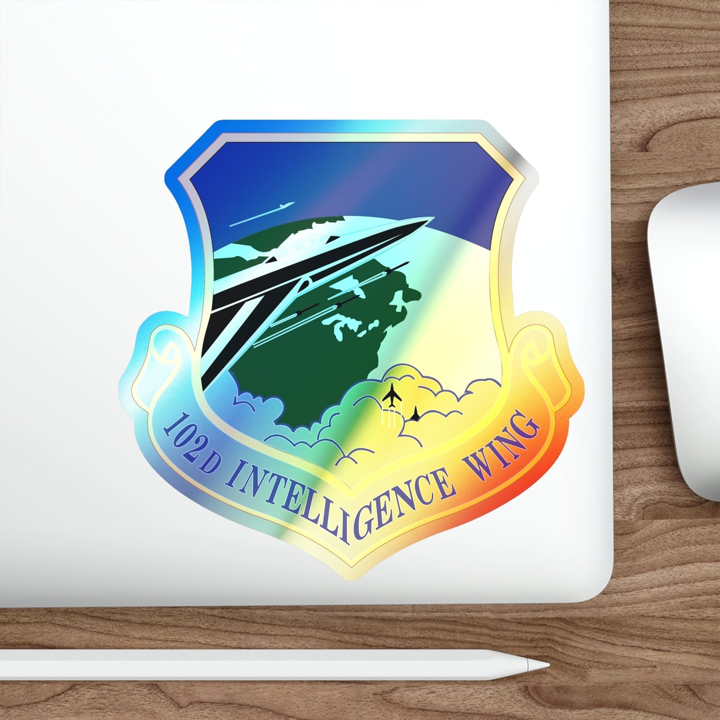 102d Intelligence Wing (U.S. Air Force) Holographic STICKER Die-Cut Vinyl Decal-The Sticker Space