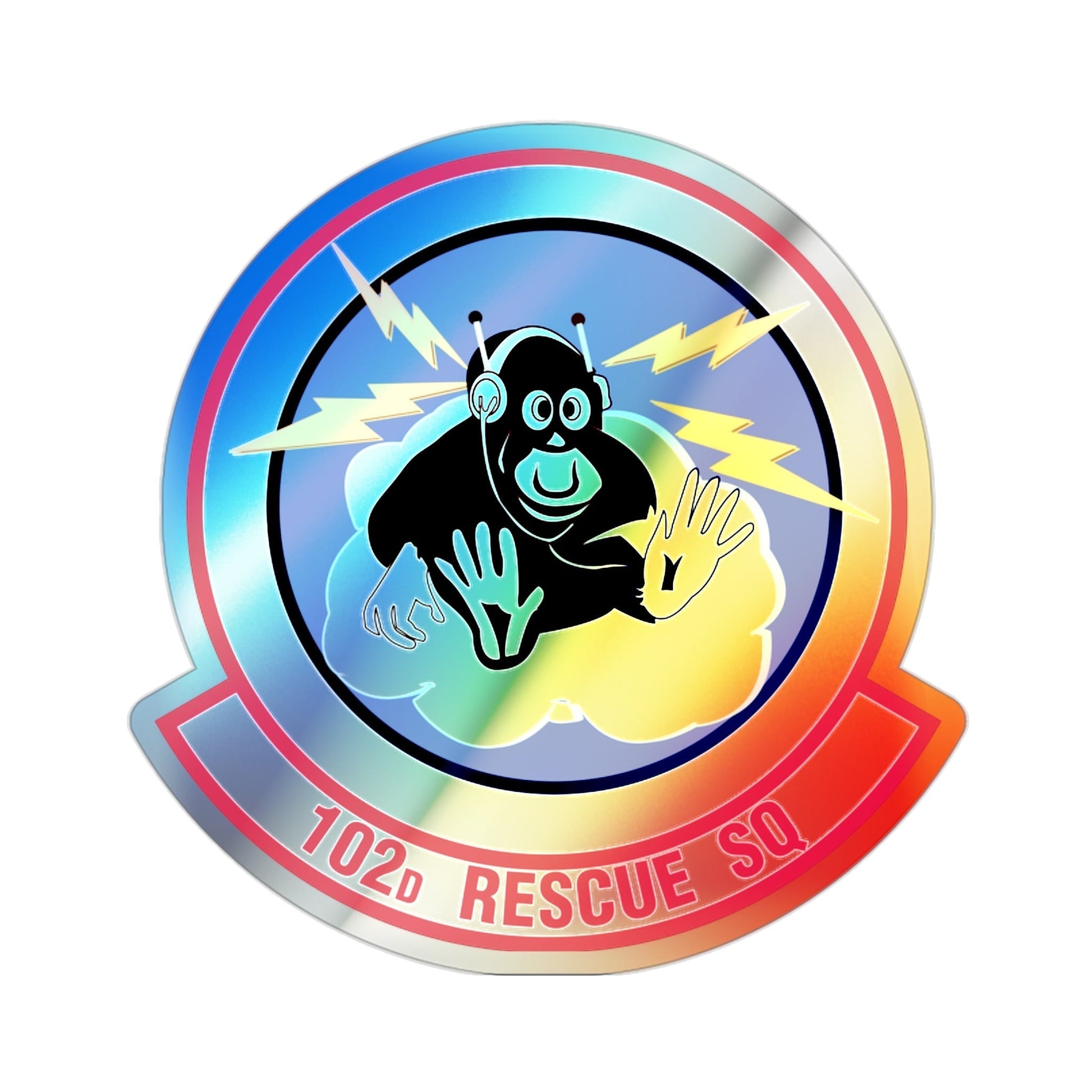 102d Rescue Squadron (U.S. Air Force) Holographic STICKER Die-Cut Vinyl Decal-2 Inch-The Sticker Space