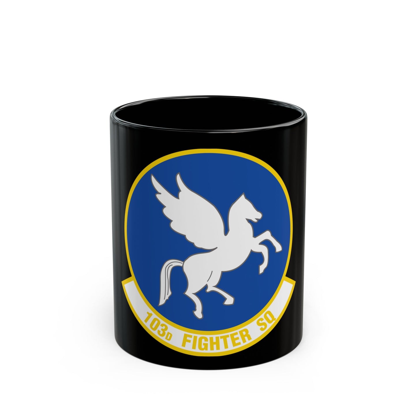 103d Fighter Squadron (U.S. Air Force) Black Coffee Mug-11oz-The Sticker Space