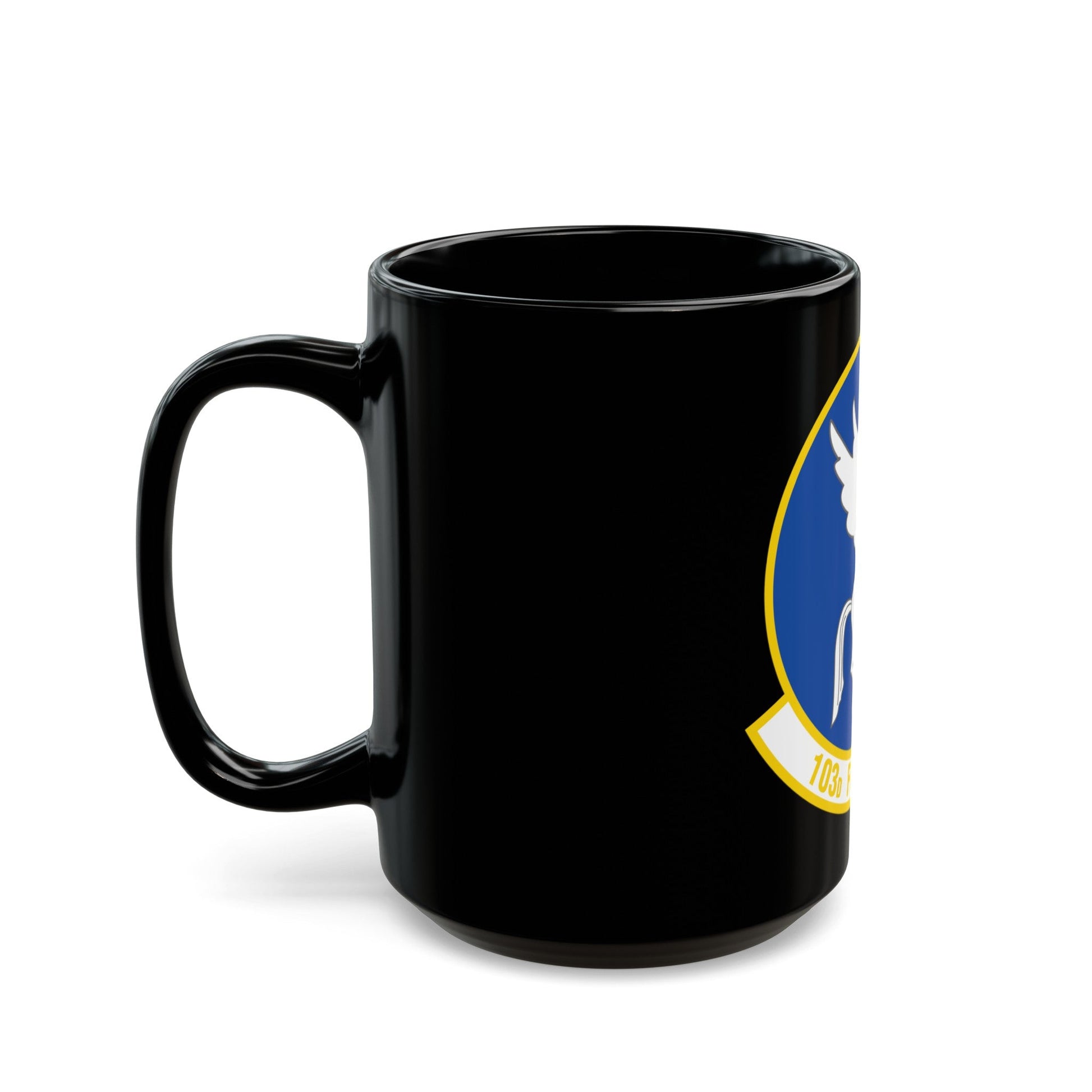 103d Fighter Squadron (U.S. Air Force) Black Coffee Mug-The Sticker Space