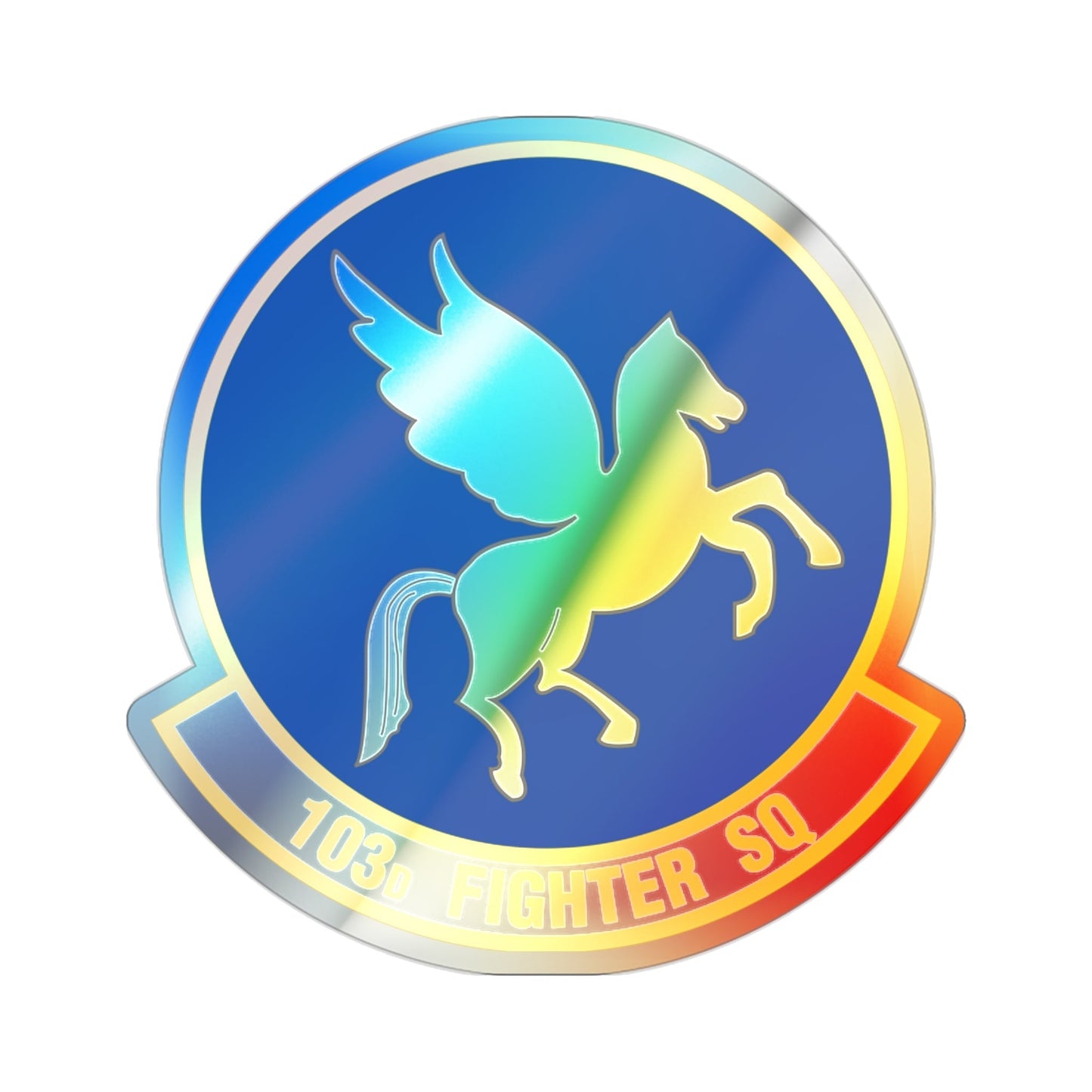 103d Fighter Squadron (U.S. Air Force) Holographic STICKER Die-Cut Vinyl Decal-2 Inch-The Sticker Space