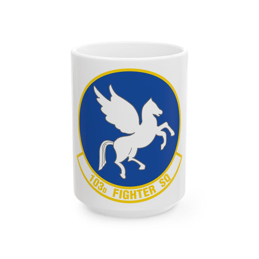 103d Fighter Squadron (U.S. Air Force) White Coffee Mug