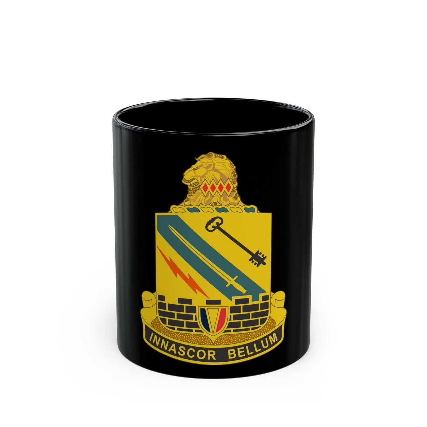 104 Engineer Battalion (U.S. Army) Black Coffee Mug-11oz-The Sticker Space
