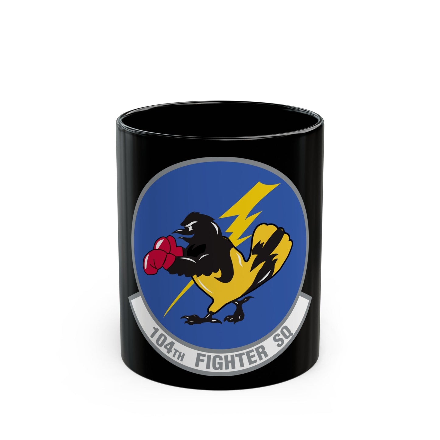 104th Fighter Squadron (U.S. Air Force) Black Coffee Mug-11oz-The Sticker Space