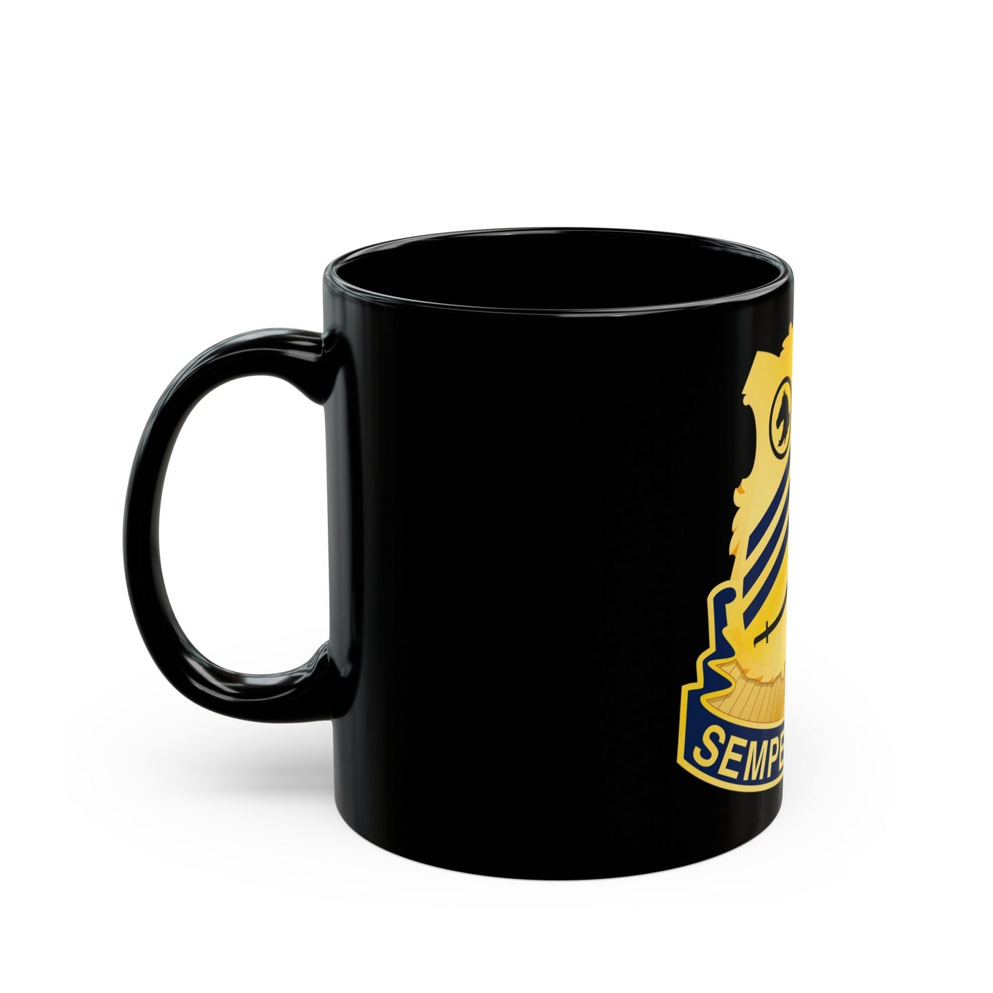 105 Cavalry Regiment (U.S. Army) Black Coffee Mug-The Sticker Space