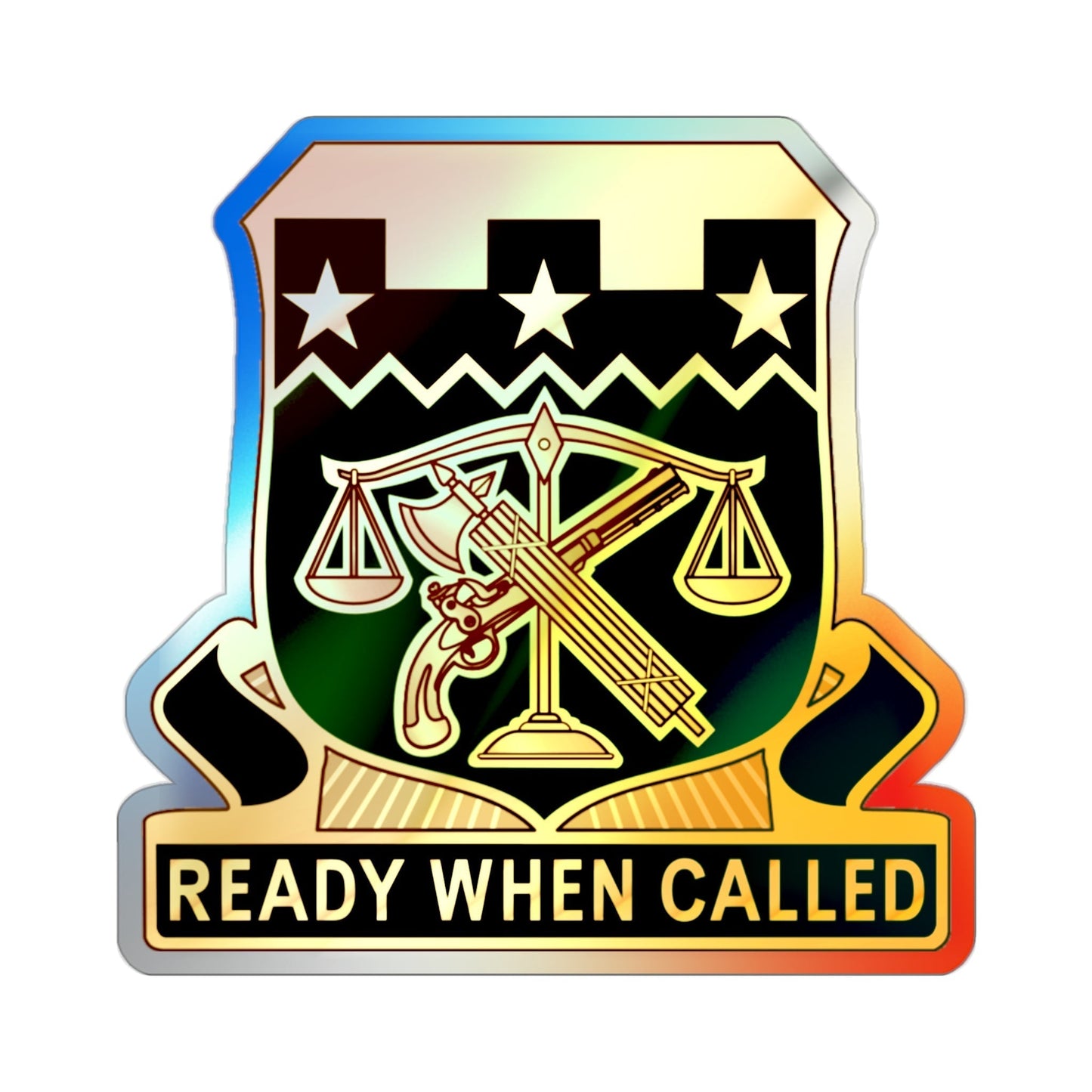 105 Military Police Battalion (U.S. Army) Holographic STICKER Die-Cut Vinyl Decal-2 Inch-The Sticker Space