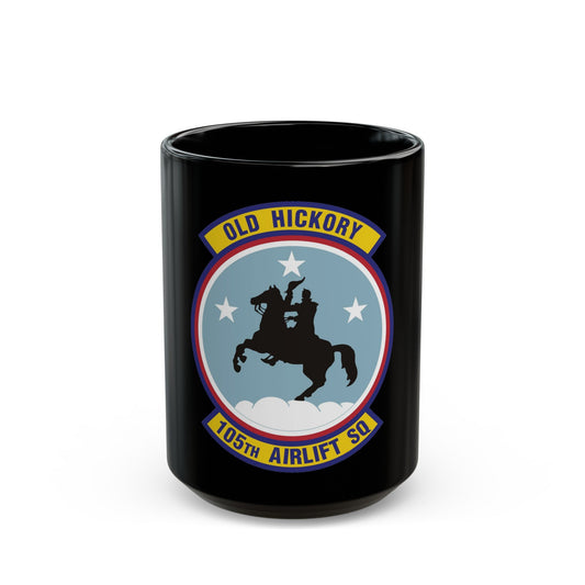 105th Airlift Squadron 2 (U.S. Air Force) Black Coffee Mug-15oz-The Sticker Space