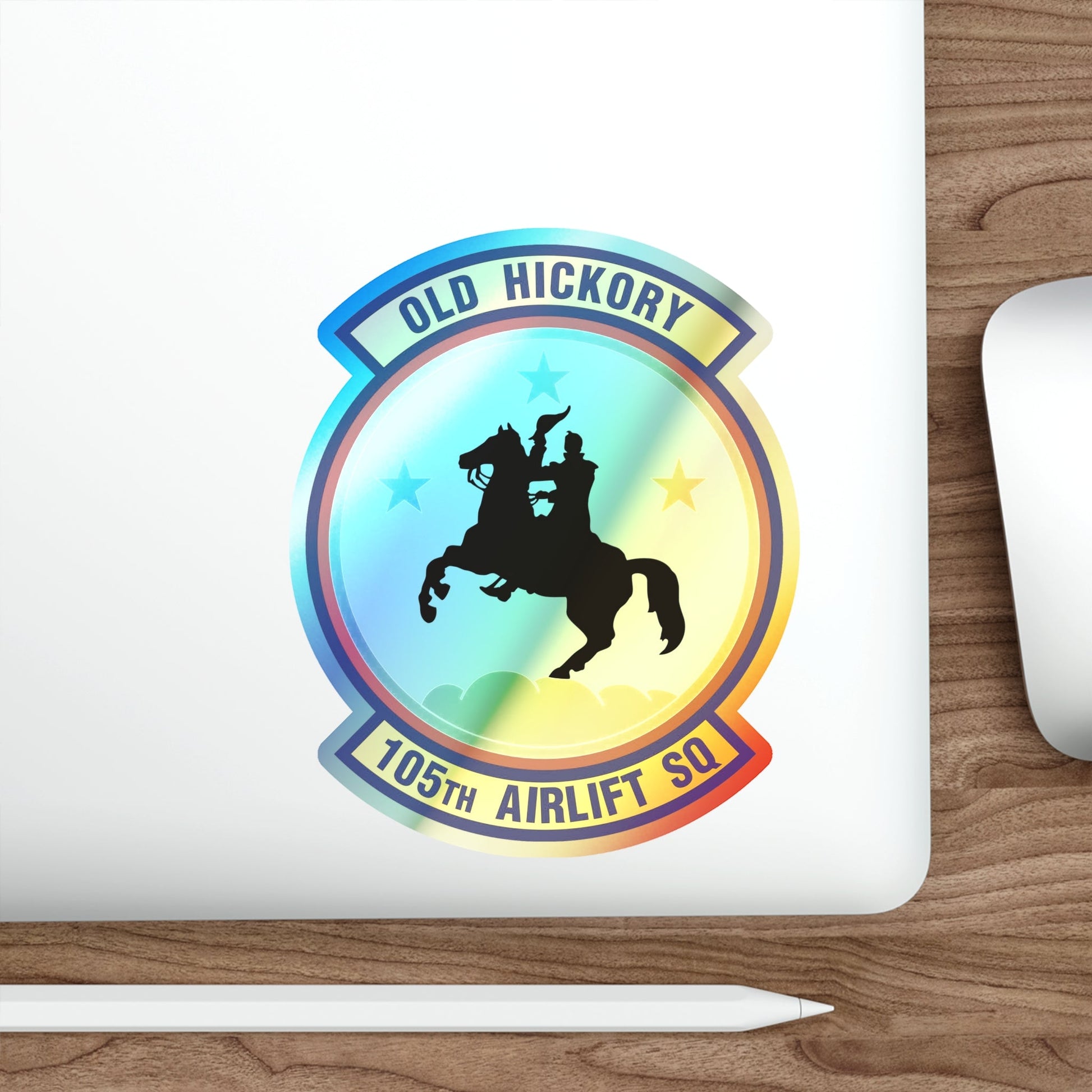 105th Airlift Squadron 2 (U.S. Air Force) Holographic STICKER Die-Cut Vinyl Decal-The Sticker Space