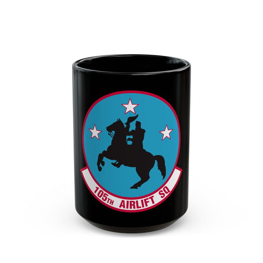 105th Airlift Squadron (U.S. Air Force) Black Coffee Mug-15oz-The Sticker Space