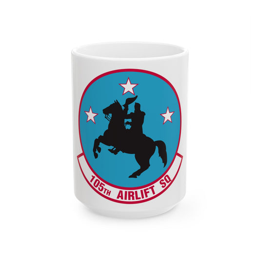 105th Airlift Squadron (U.S. Air Force) White Coffee Mug-15oz-The Sticker Space