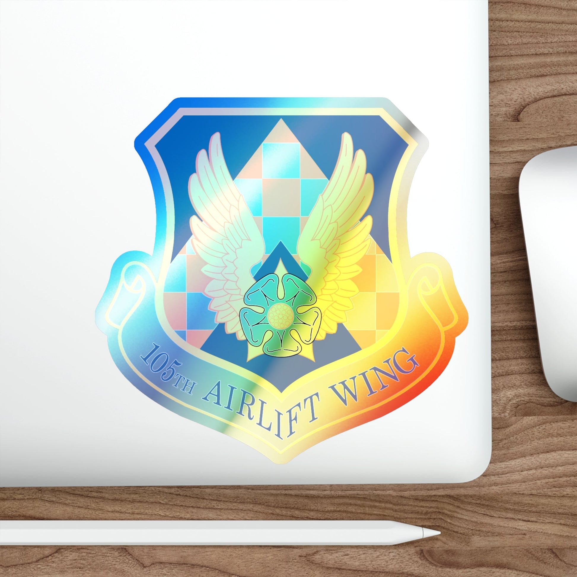 105th Airlift Wing (U.S. Air Force) Holographic STICKER Die-Cut Vinyl Decal-The Sticker Space